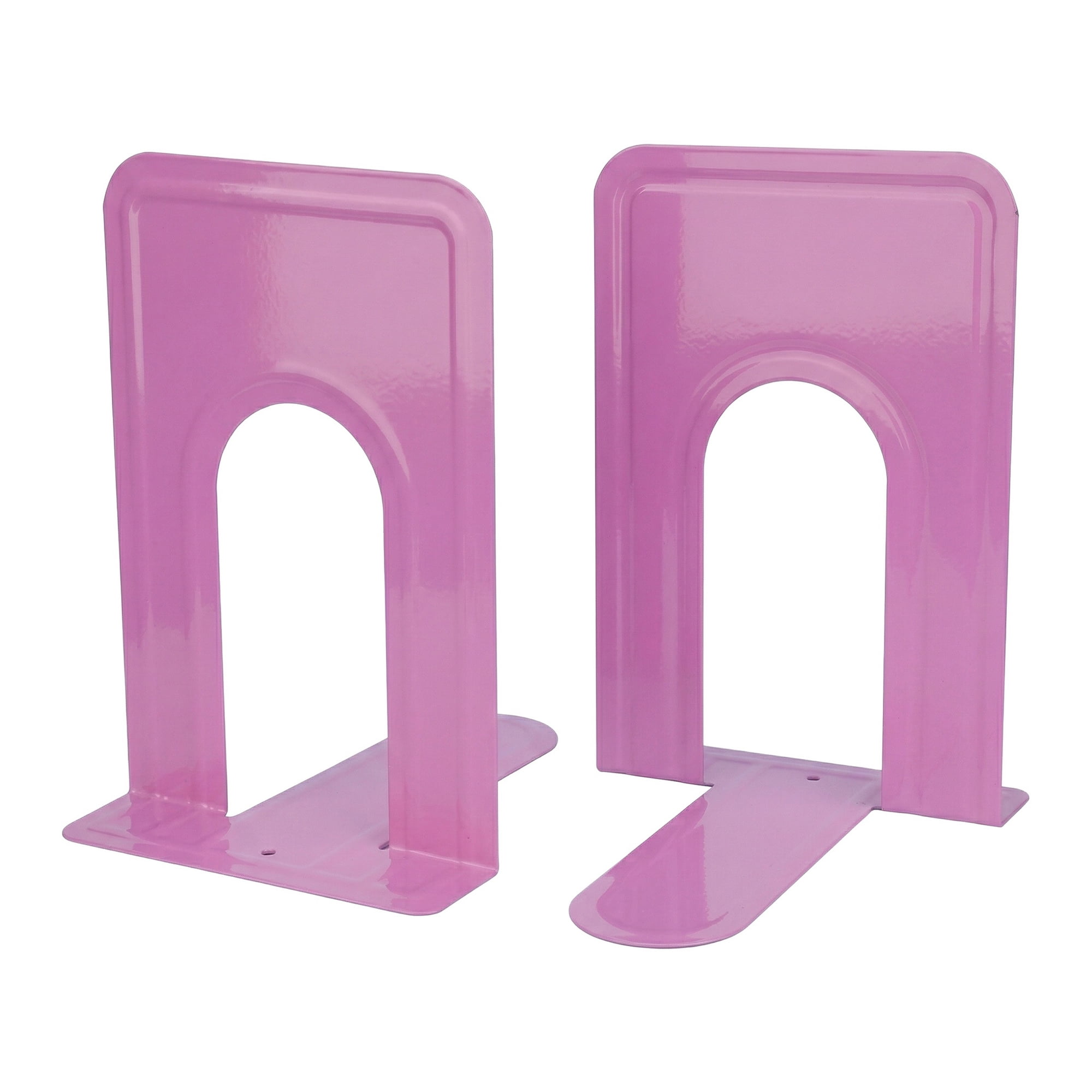 Unique Bargains Expandable Iron Bookends with Compartments Pink 5"L x 5.8"W x 6.7"H