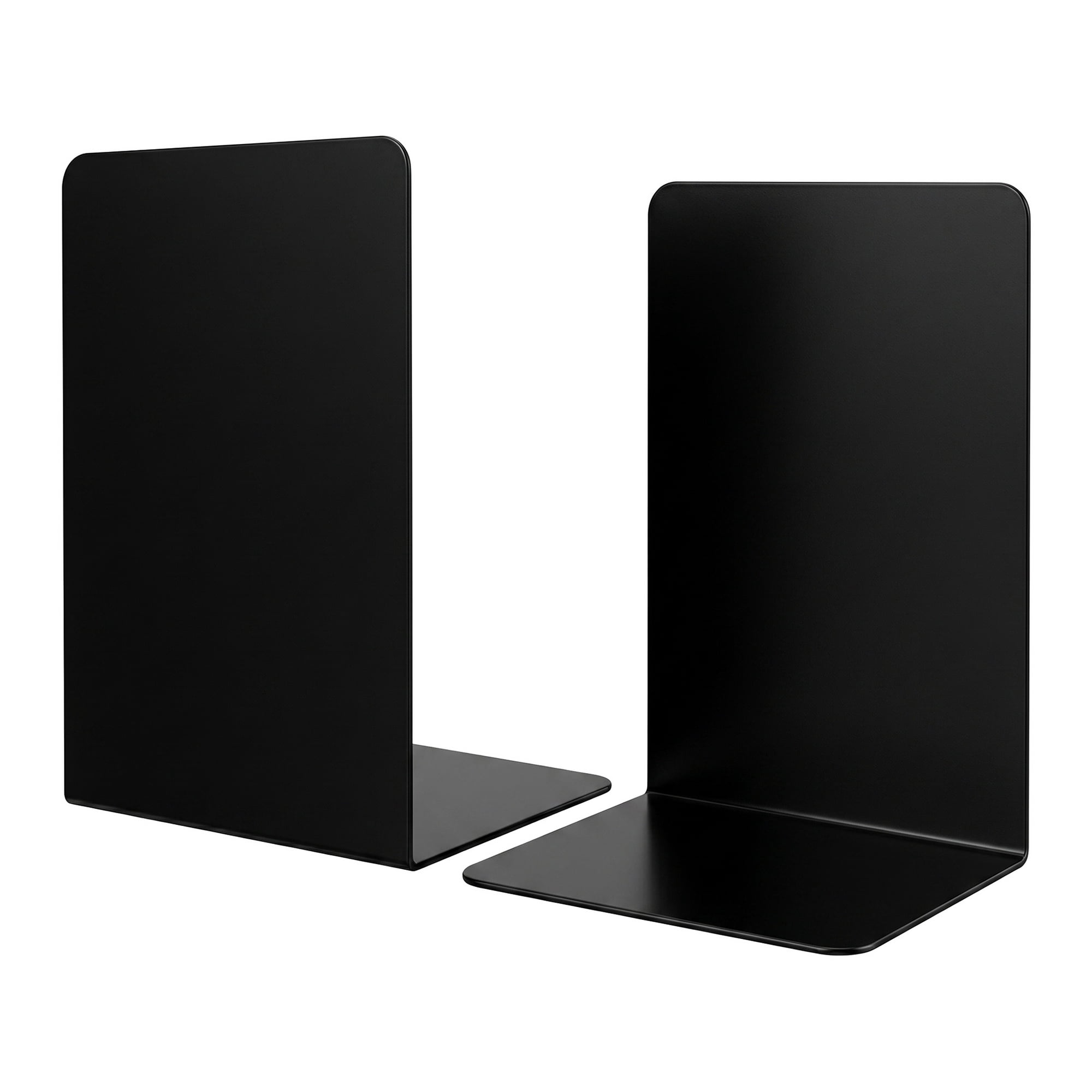Unique Bargains Expandable L-Shaped Bookends with Compartments 2 Pcs Black 5"x3.2"x 6.6"