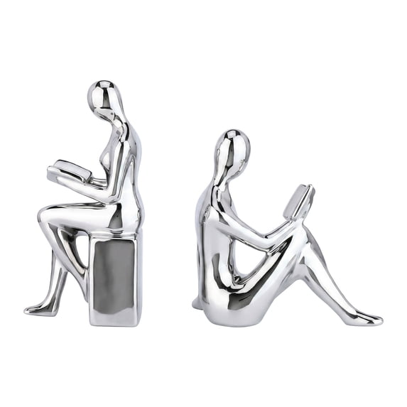 Unique Bargains Expandable Metal Bookends with Compartments Home 2 Pcs Silver