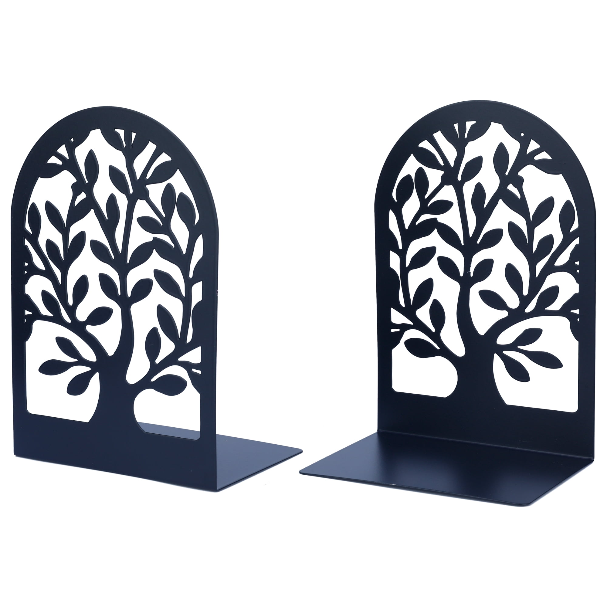 Unique Bargains Expandable Non-Skid Geometric Bookends With Compartments 2 Pcs Style A