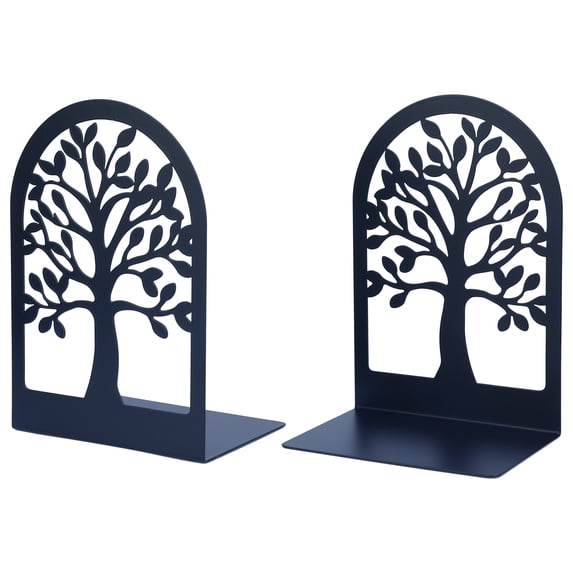 Unique Bargains Expandable Non-Skid Geometric Bookends With Compartments 2 Pcs Style B