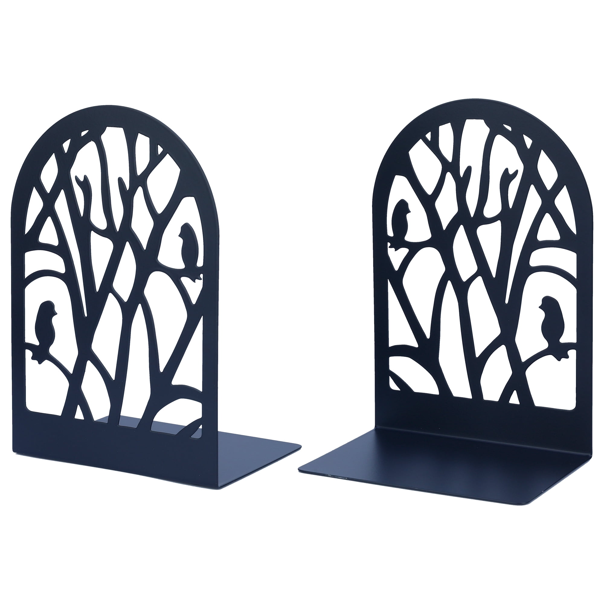 Unique Bargains Expandable Non-Skid Geometric Bookends With Compartments 2 Pcs Style C