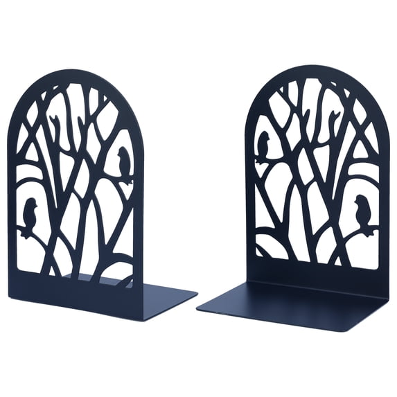 Unique Bargains Expandable Non-Skid Geometric Bookends With Compartments 2 Pcs Style C