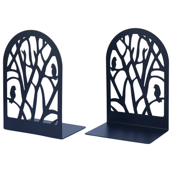 Unique Bargains Expandable Non-Skid Geometric Bookends With Compartments 2 Pcs Style C