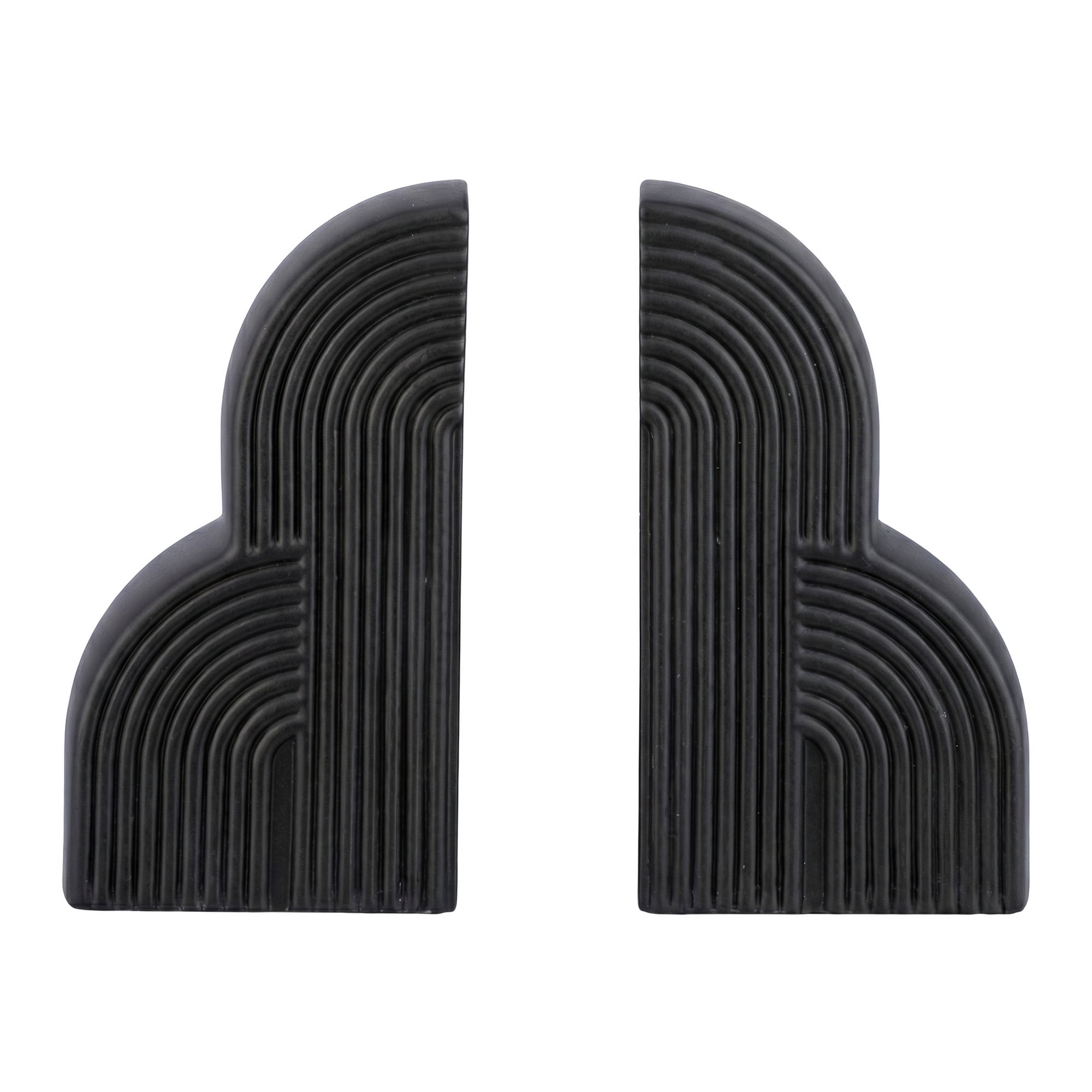 Unique Bargains Expandable Resin Bookends with Compartments Home 2 Pcs Polar Night Black