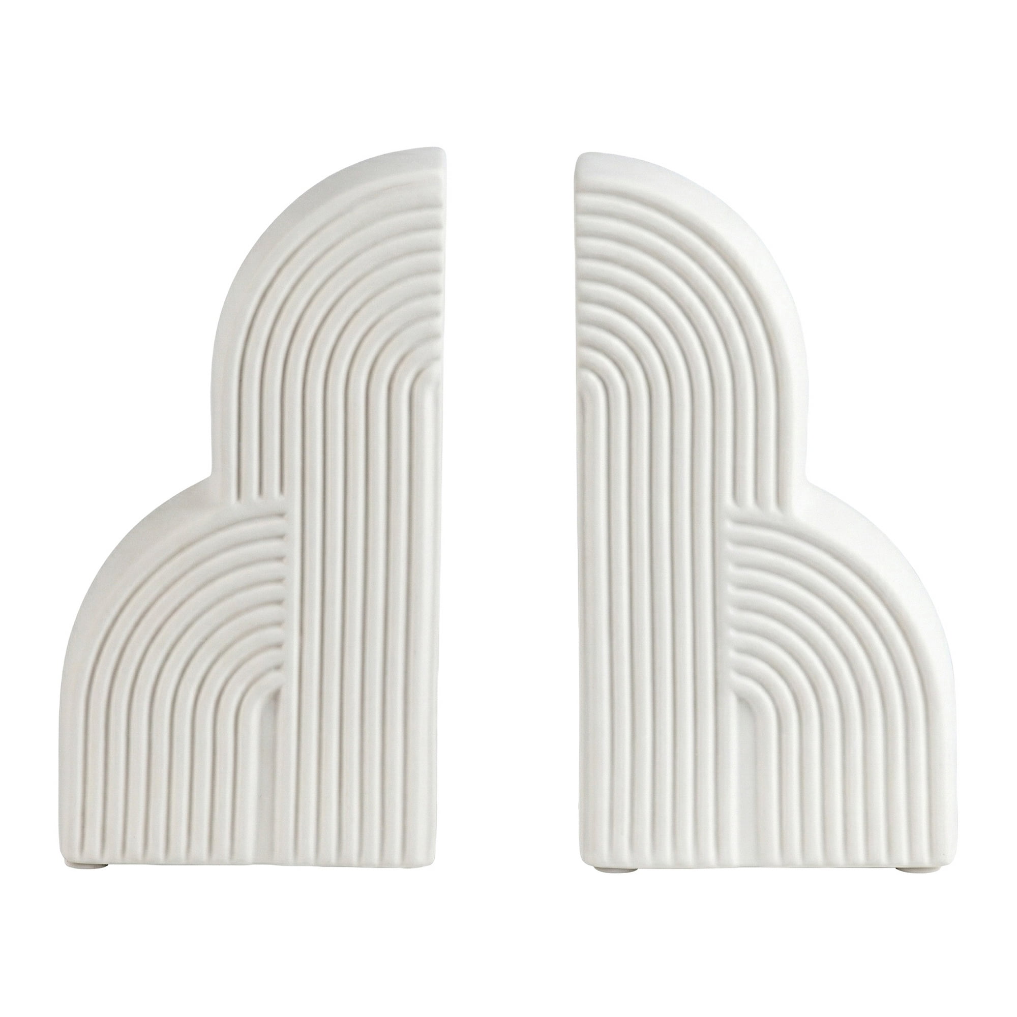Unique Bargains Expandable Resin Bookends with Compartments Home 2 Pcs White Splash Dot