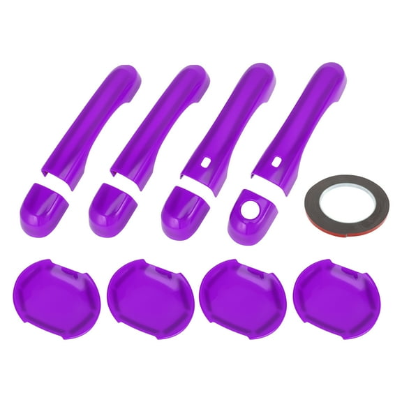 Unique Bargains Exterior Door Handle Cover Set, Decoration Trim for Jeep Renegade 2015-2021, ABS, Purple, 1 Set