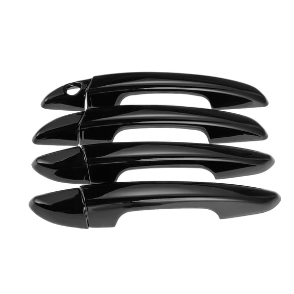 Unique Bargains Exterior Door Handle Cover Trim Front Left Front Right Rear Left Rear Right Door Handle Cover for Hyundai Sonata 2015-2019 Normal Glossy Black