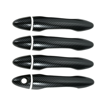 Unique Bargains Exterior Door Handle Cover Trim Front Left Front Right Rear Left Rear Right Door Handle Cover for Kia K5 2011-2015 Standard Carbon Fiber 1 Set
