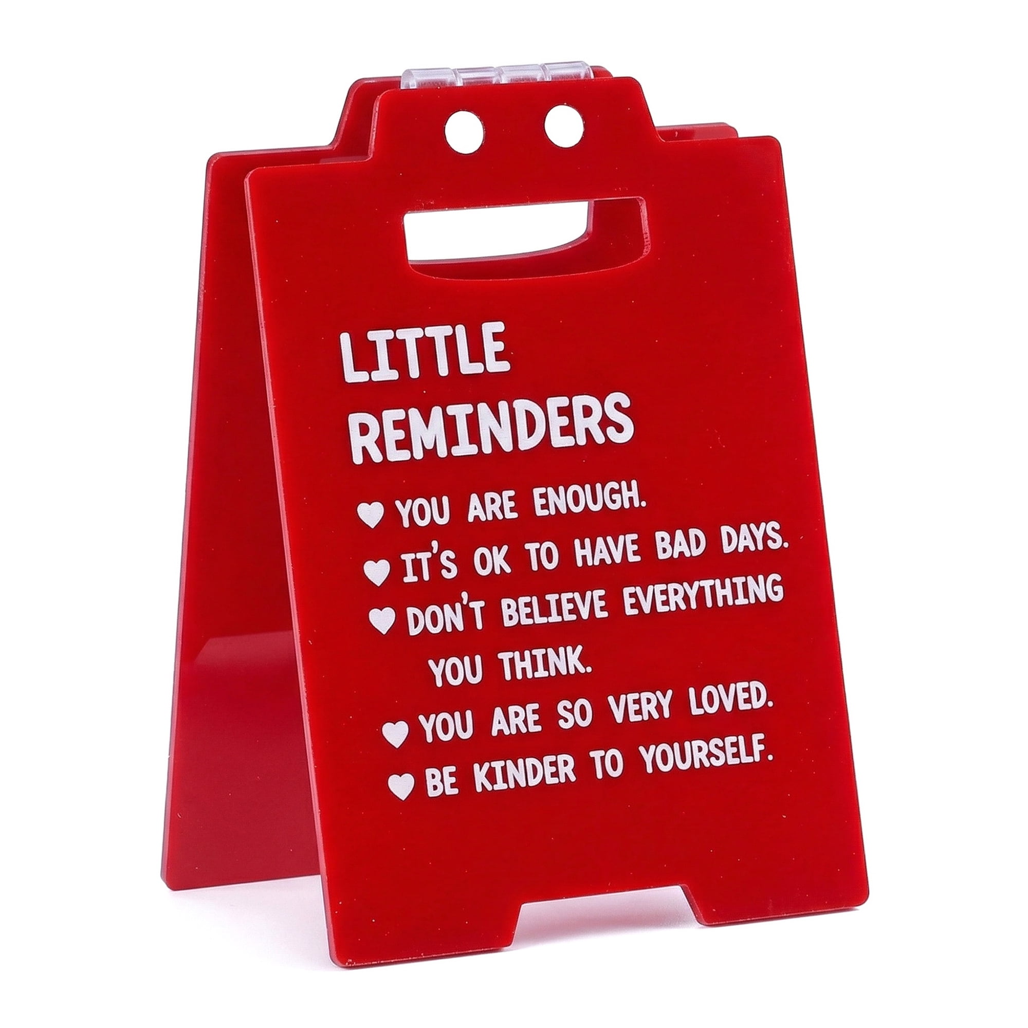 Unique Bargains Extra Stable Acrylic Desk Sign Gift Keepsake Block Red Style B 5.0in