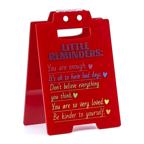 Unique Bargains Extra Stable Acrylic Desk Sign Gift Keepsake Block Red Style G 5.0in