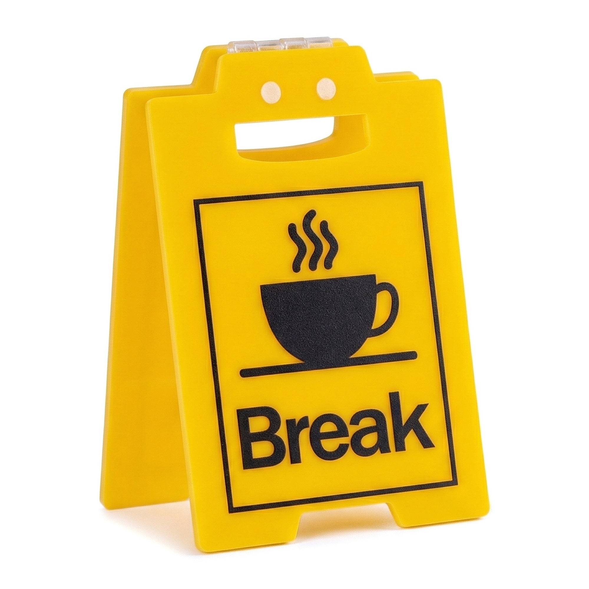 Unique Bargains Extra Stable Acrylic Desk Sign Gift Keepsake Block Yellow Style H 5.0in