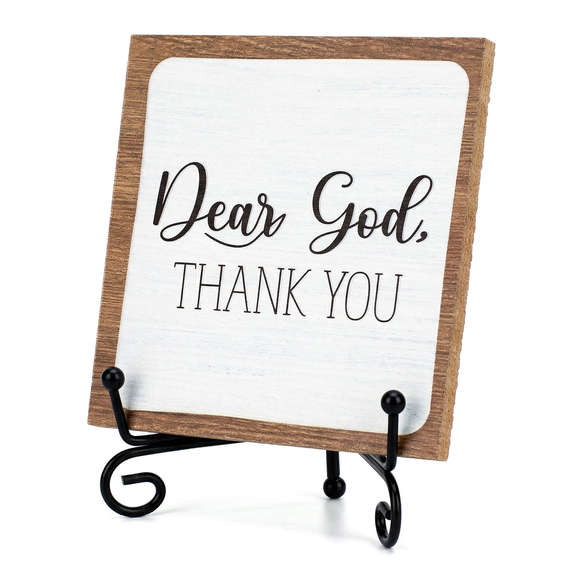 Unique Bargains Extra Stable Desk Sign Gift Square Keepsake Plaque Letter Style A 3.9in