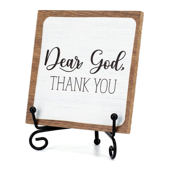 Unique Bargains Extra Stable Desk Sign Gift Square Keepsake Plaque Letter Style A 3.9in