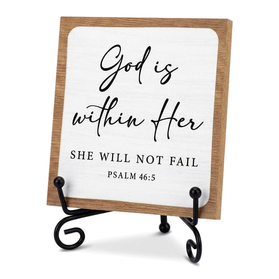 Unique Bargains Extra Stable Desk Sign Gift Square Keepsake Plaque Letter Style B 3.9in
