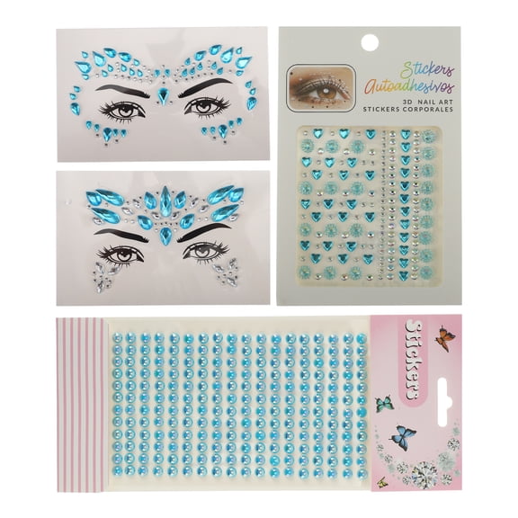 NOMADIC NOOK Eye-catching Face Stickers 4 Pcs Blue