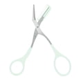 thumbnail image 1 of Unique Bargains Eyebrow Trimmer Scissors Comb Stainless Steel Green, 1 of 7