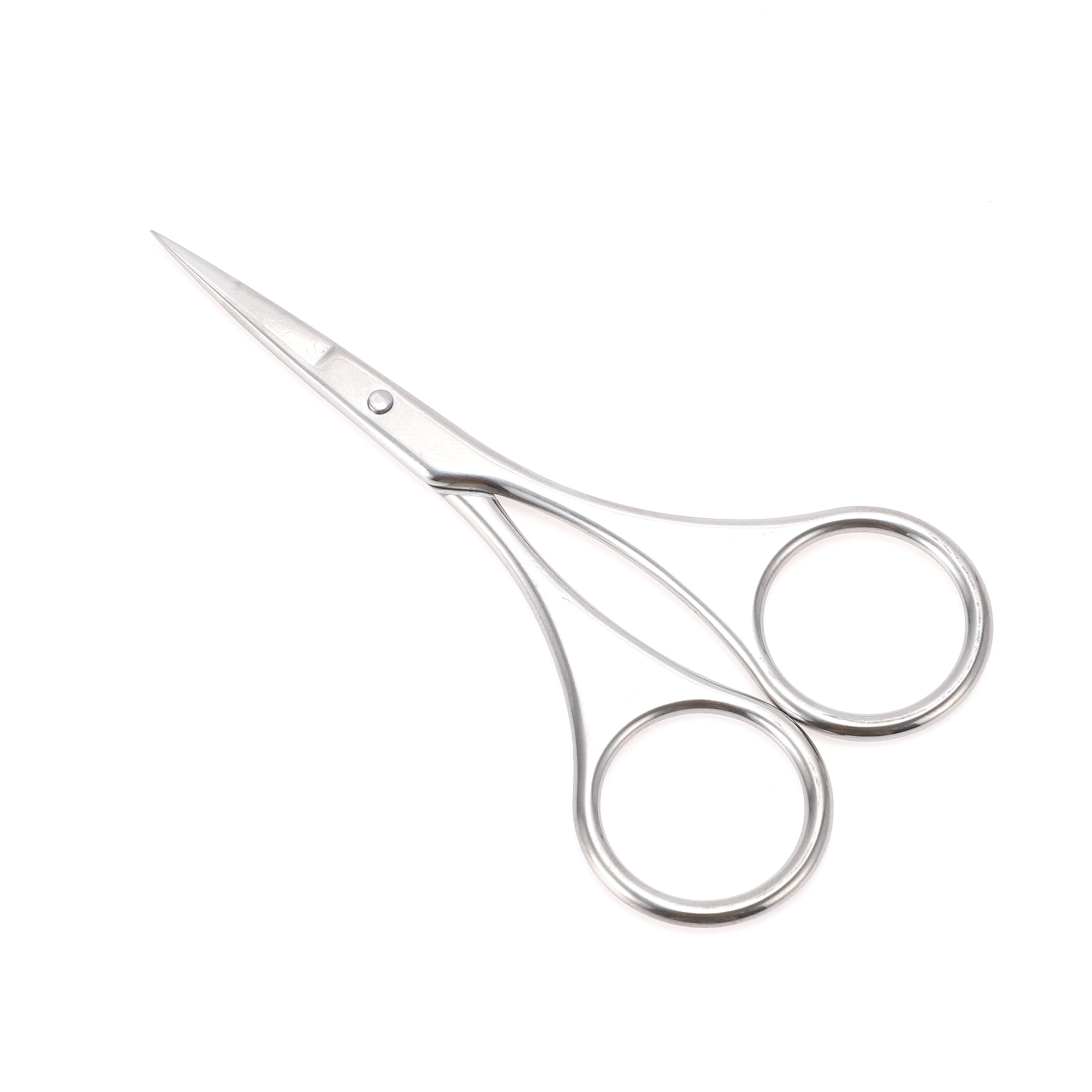 Unique Bargains Eyebrow Trimmer Scissors Silver Tone 1 Pc