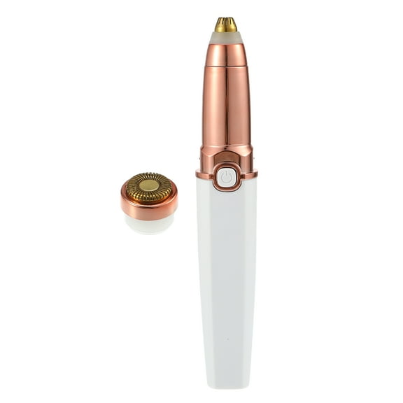 Unique Bargains Eyebrow Trimmer for Women 2 in 1 Eyebrow Razor USB Rechargeable Hair Removal for Lips Face Body White