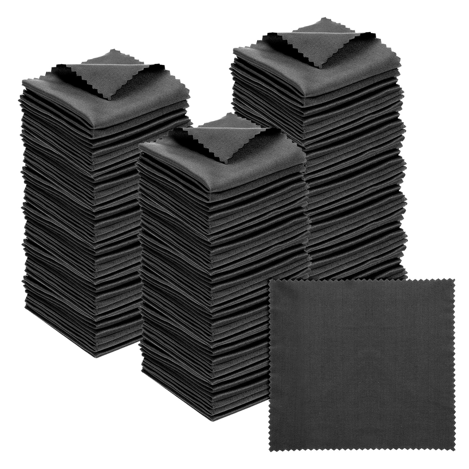 Unique Bargains Eyeglass Microfiber Cleaning Cloth for Camera Lenses, Glasses Black