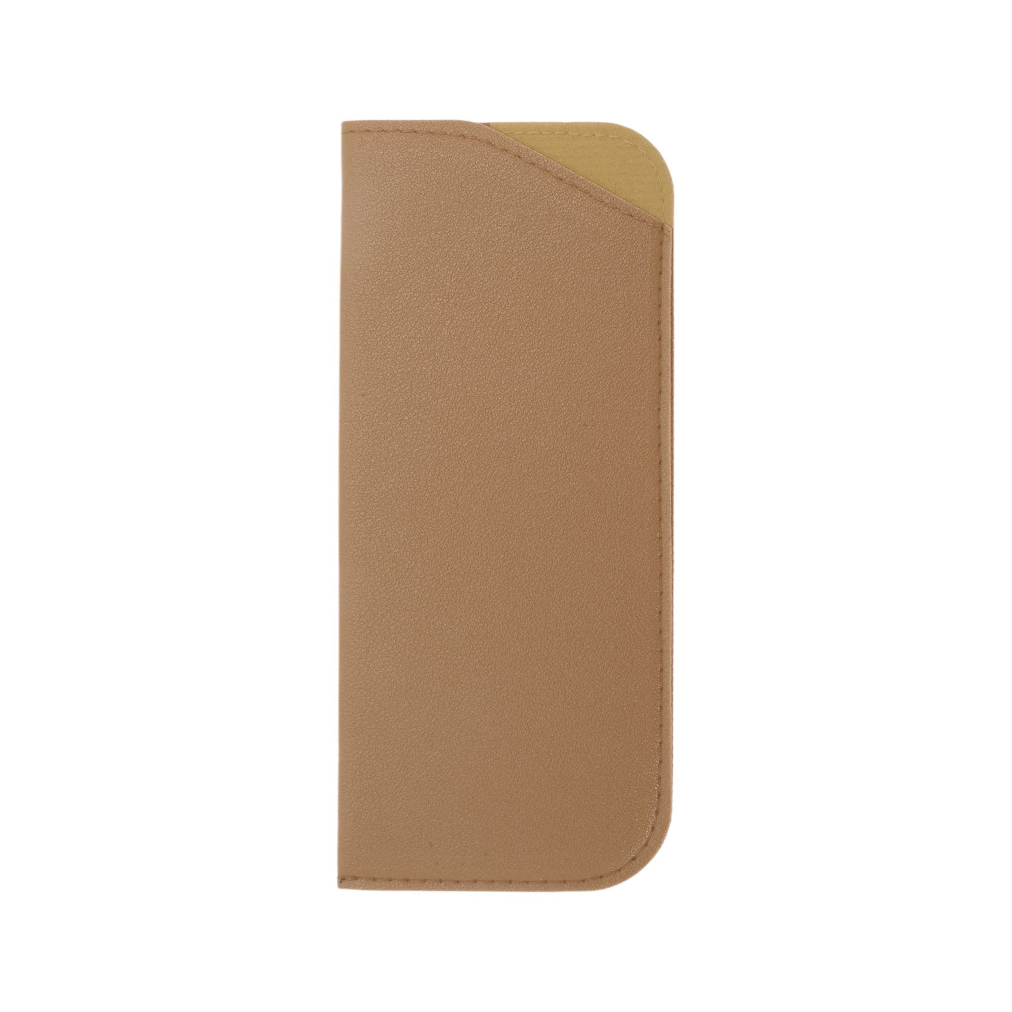 Unique Bargains Eyeglass Pouch Portable Eyeglasses Storage 1 Pc Light Brown