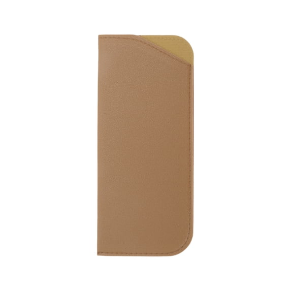 Unique Bargains Eyeglass Pouch Portable Eyeglasses Storage 1 Pc Light Brown