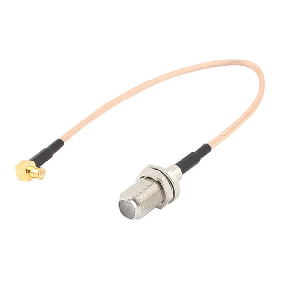 Unique Bargains F Female to MCX Male Right Angle Adapter Connector RG316 Coaxial Cable 20cm