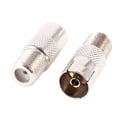 thumbnail image 1 of Unique Bargains F Type Female to TV PAL Female RF Coaxial Cable Adapter Connectors Coupler, 1 of 6