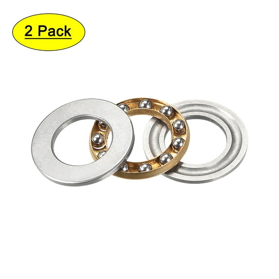 Unique Bargains F12-21M Miniature Thrust Ball Bearings 12x21x5mm Chrome Steel with Washer 2 Pcs
