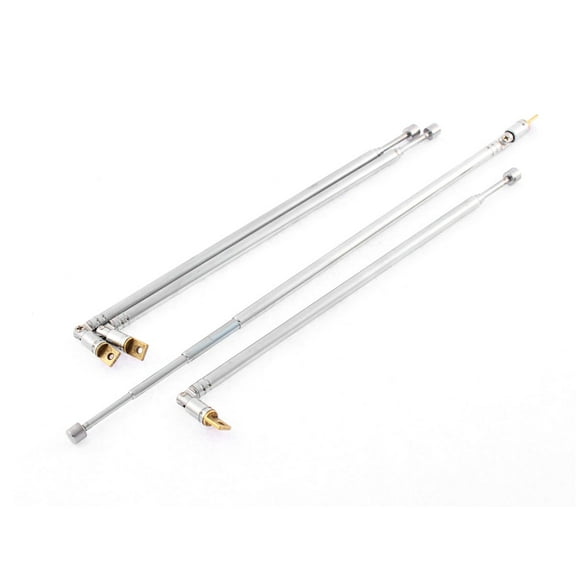 Unique Bargains FM AM TV Radio 4 Sections Telescopic Antenna Aerial 60cm Length 4 Pcs