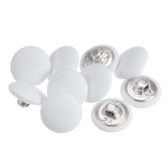 Unique Bargains Metal Shank Sewing Buttons Creamy White 0.59"