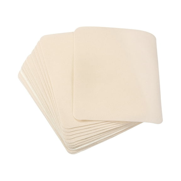 Unique Bargains Fabric Patch Iron-on Patches for Hole Repairing and Decoration Beige