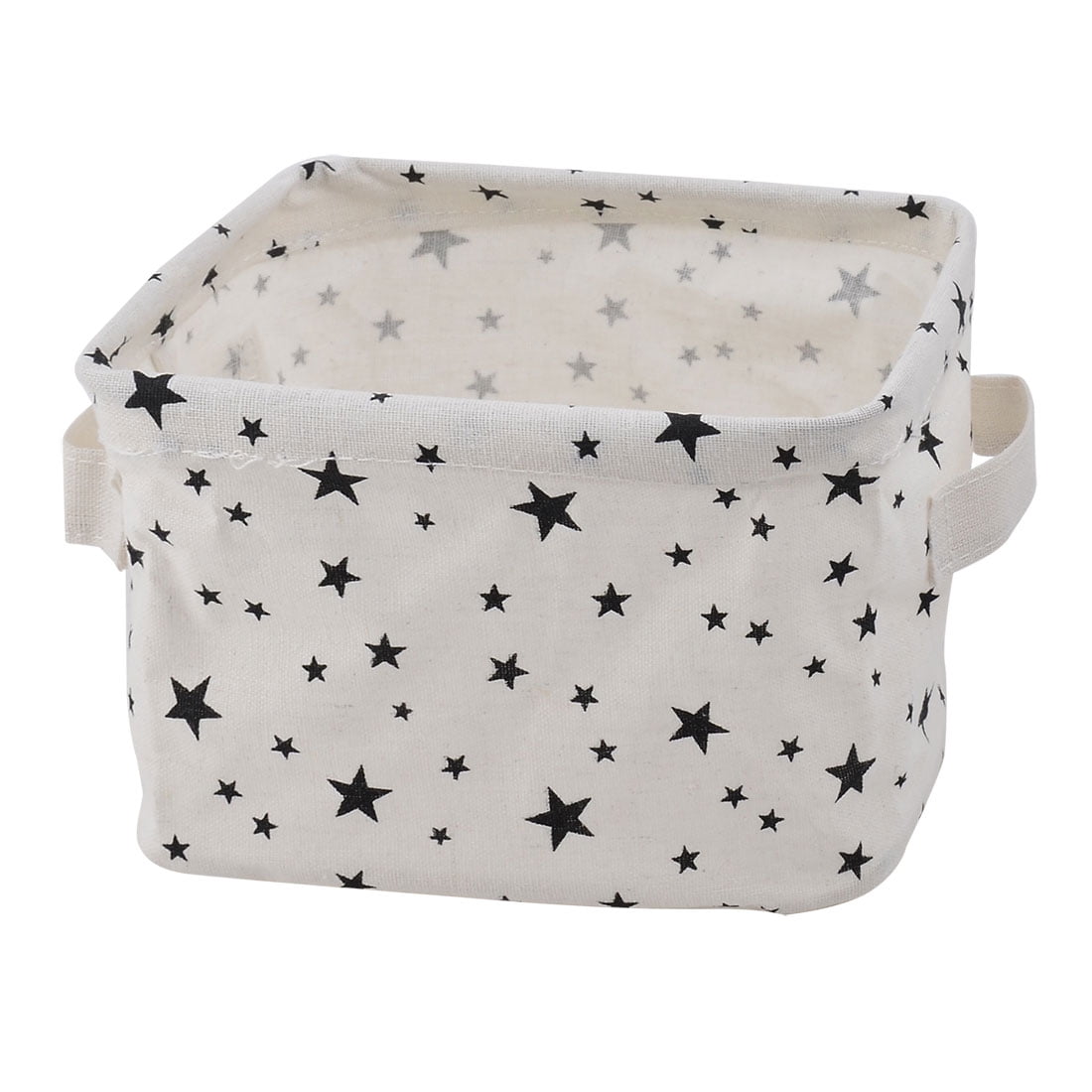 Unique Bargains Fabric Star Household Desktop Makeup Sundries Storage Box Basket Closet