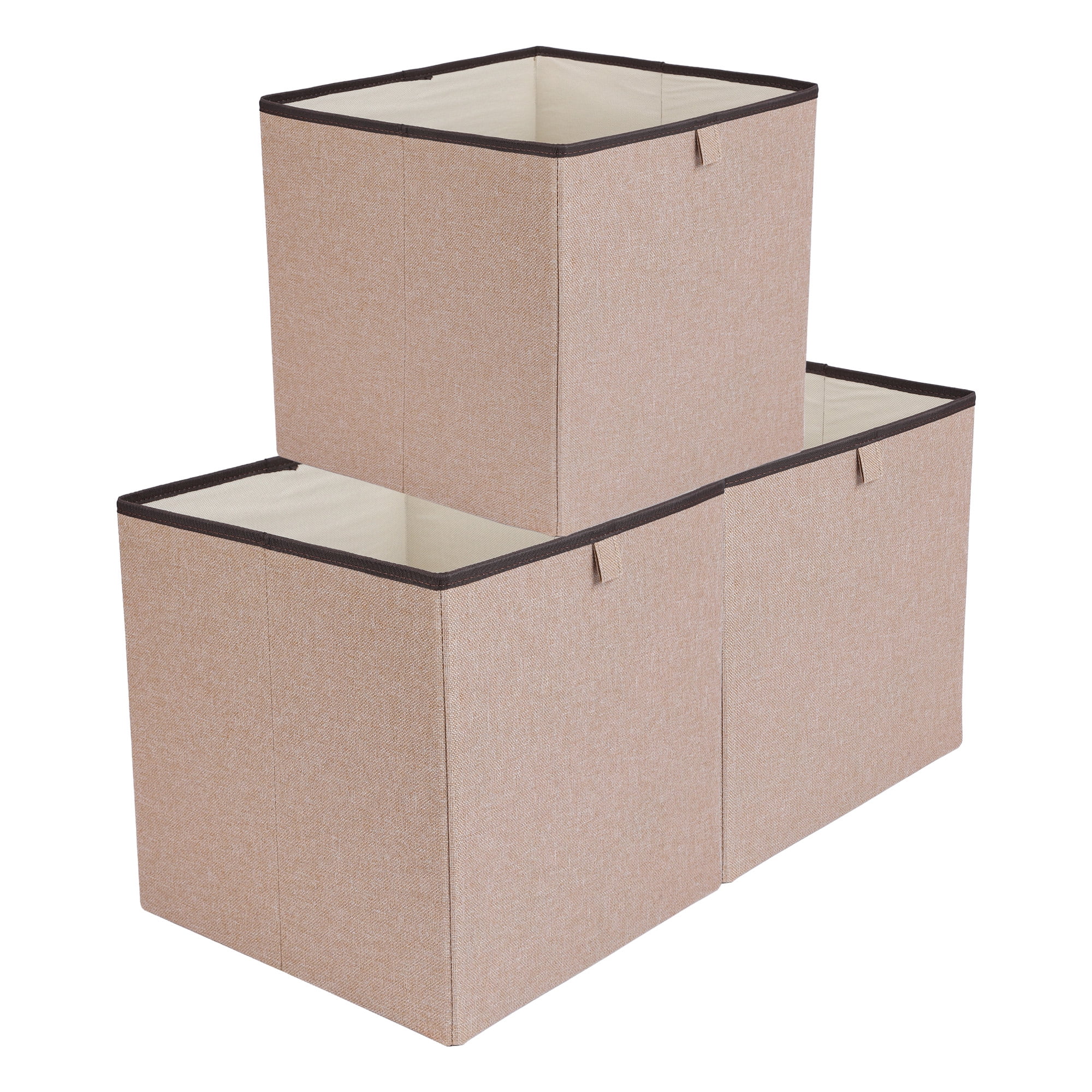 Unique Bargains Fabric Storage Bin for Shelves Closet Coffee 13*13*13in