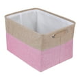 thumbnail image 1 of Unique Bargains Fabric Storage Bin with Handles 3 Pcs Pink 15*11*9.4in, 1 of 6