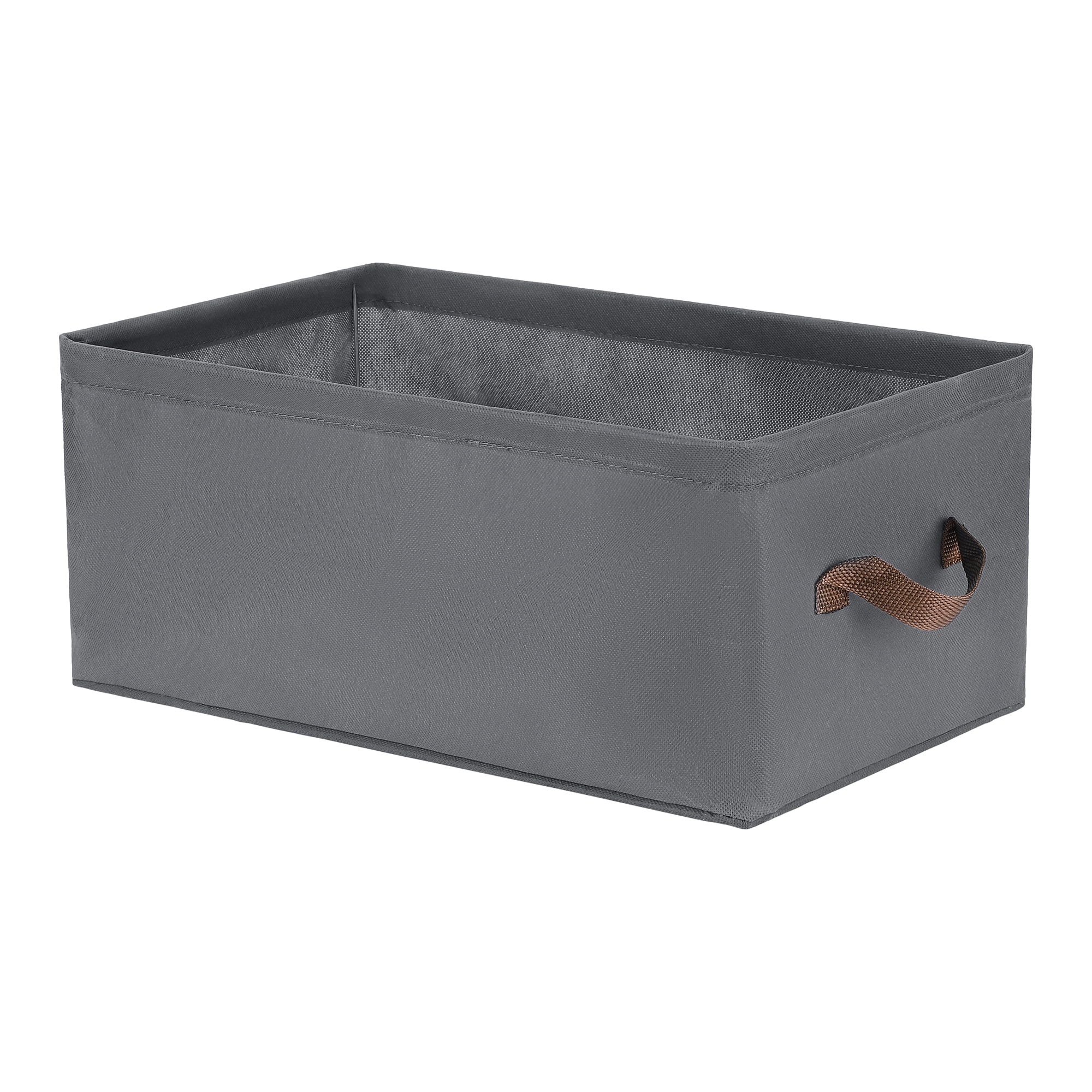 Unique Bargains Fabric Storage Cube Bin for Shelves Collapsible Storage Basket 1 Pcs Grey