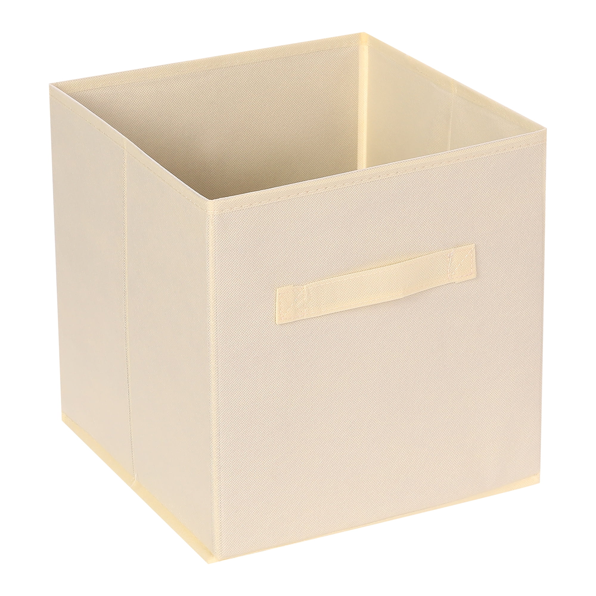 Unique Bargains Fabric Storage Cube Storage Bin Beige 11*10.6*10.6in