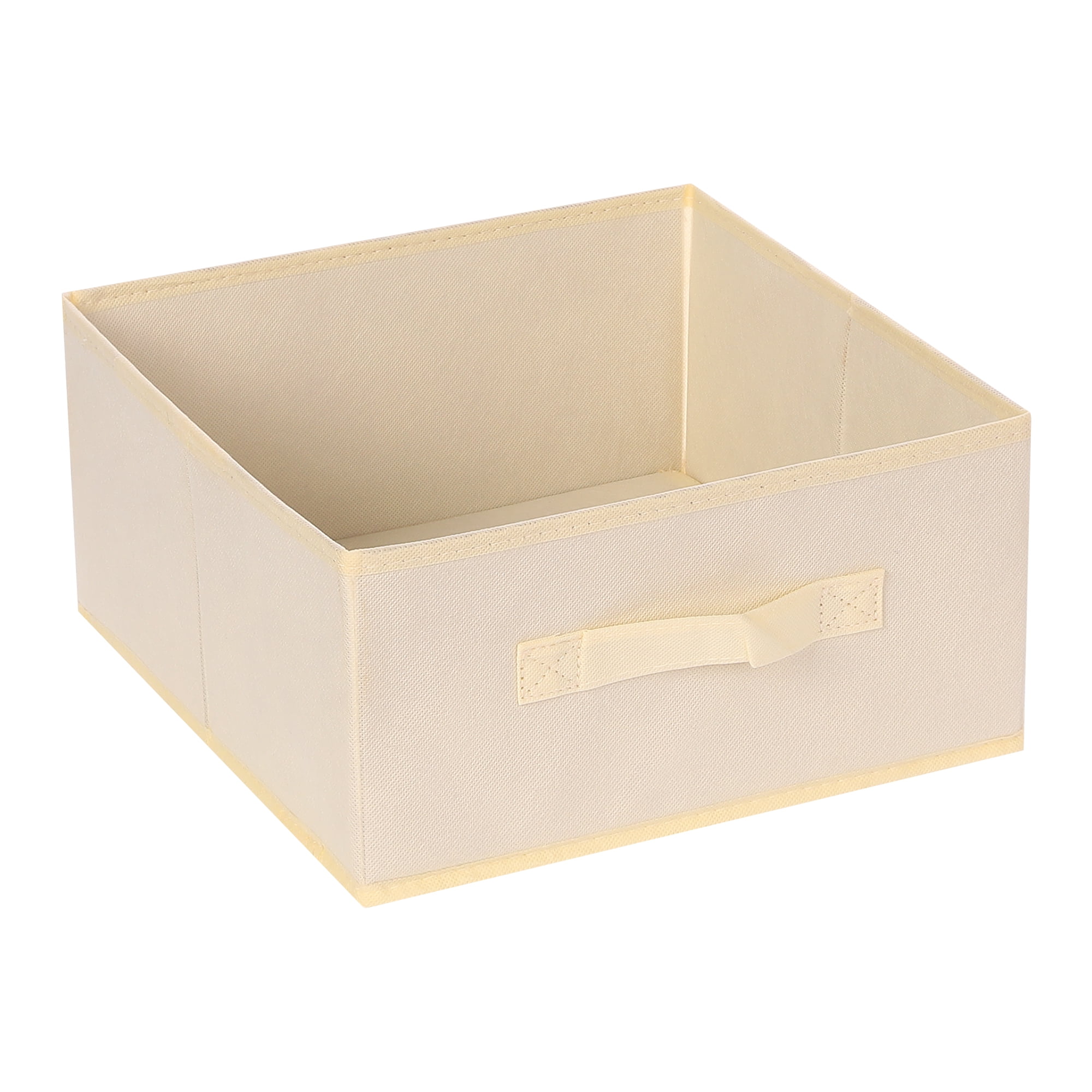 Unique Bargains Fabric Storage Cube Storage Bin Beige 11.8*11.8*5.9in