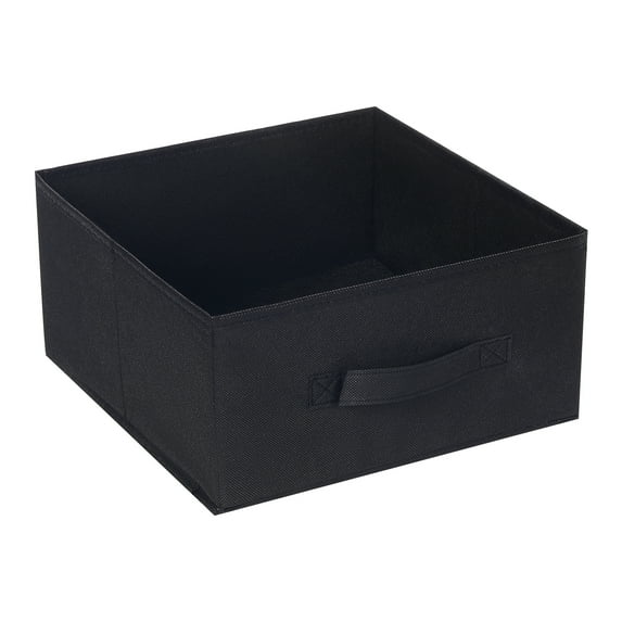 Unique Bargains Fabric Storage Cube Storage Bin Black 11.8*11.8*5.9in