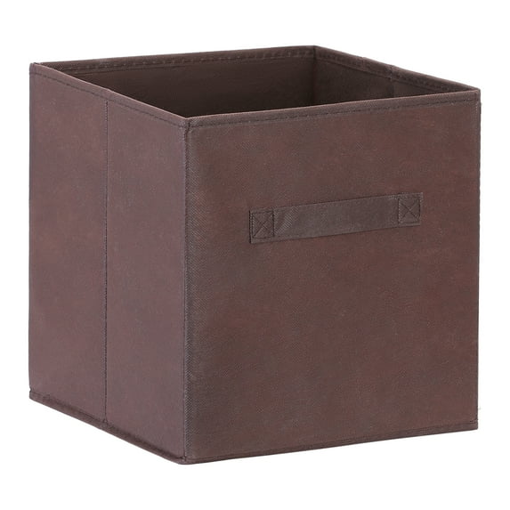 Unique Bargains Fabric Storage Cube Storage Bin Coffee 11*10.6*10.6in