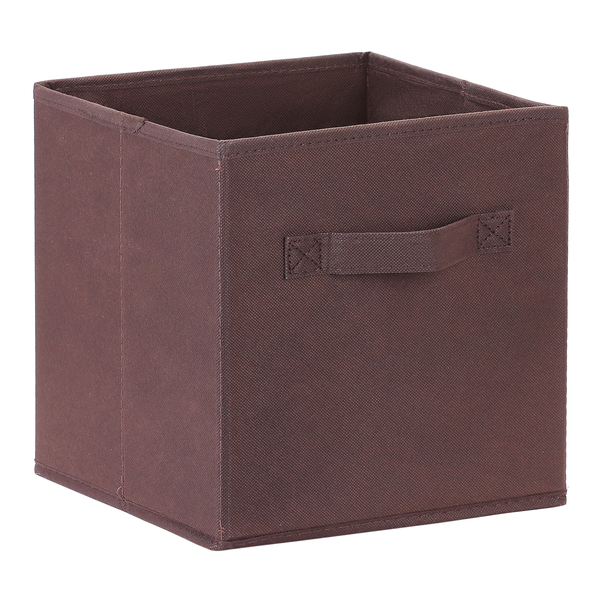 Unique Bargains Fabric Storage Cube Storage Bin Coffee 9.8*9.8*9.8in