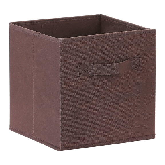 Unique Bargains Fabric Storage Cube Storage Bin Coffee 9.8*9.8*9.8in