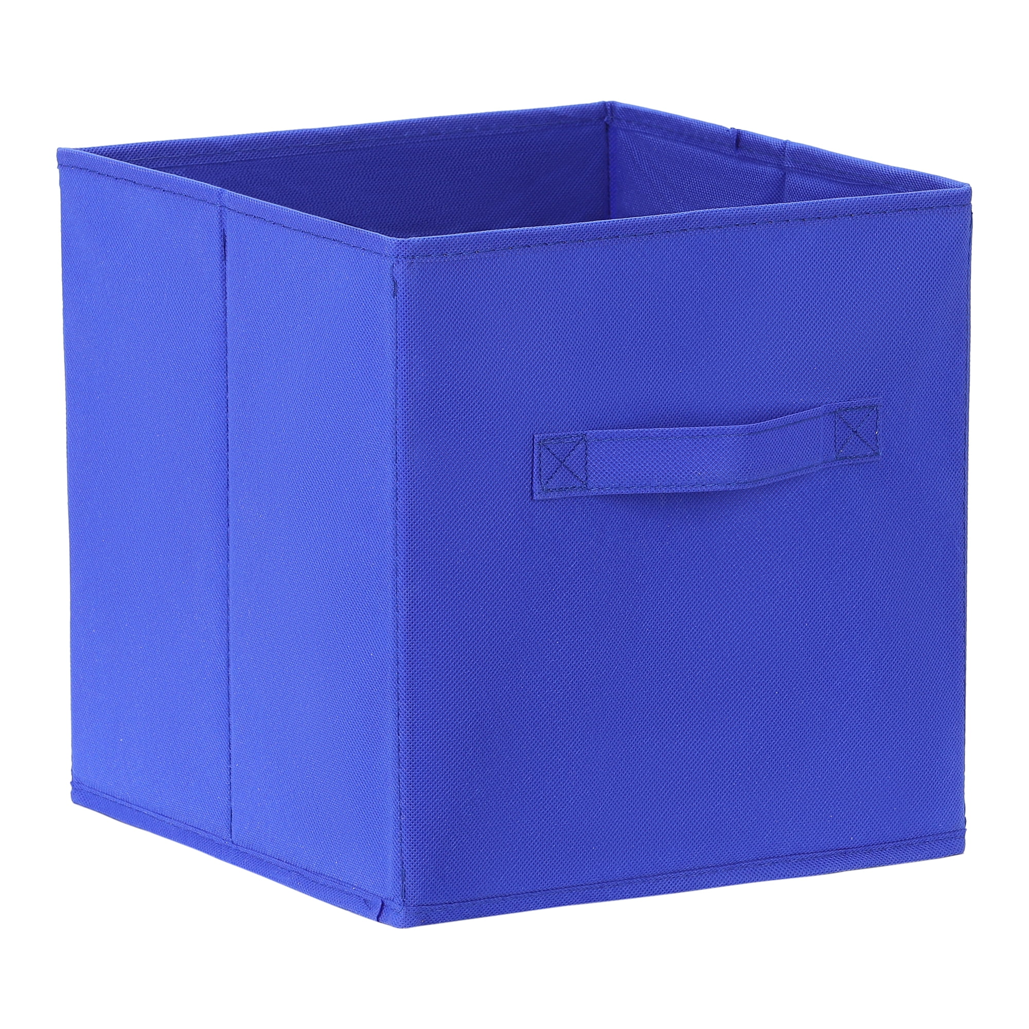 Unique Bargains Fabric Storage Cube Storage Bin Dark Blue 11*10.6*10.6in