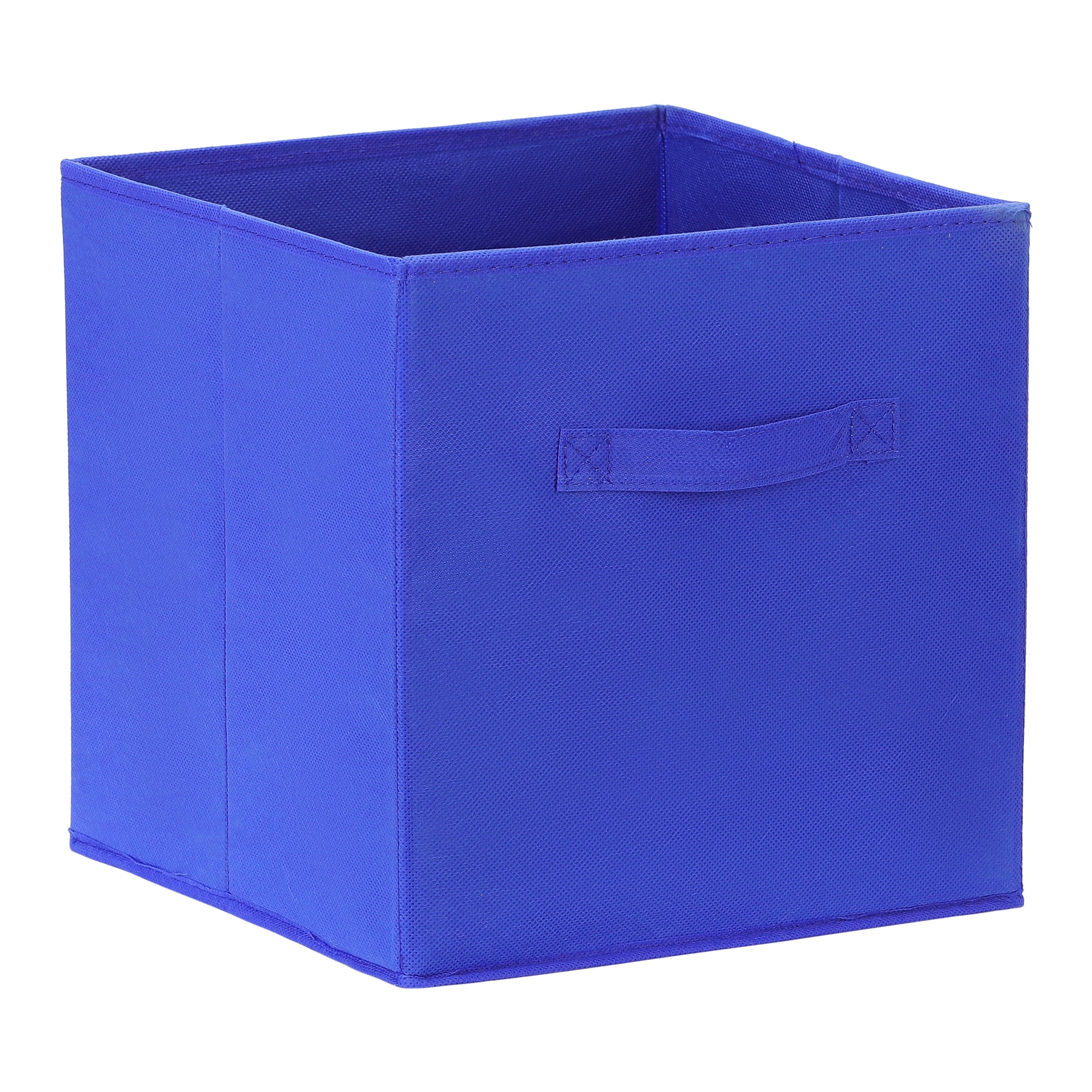 Unique Bargains Fabric Storage Cube Storage Bin Dark Blue 12.2*12.2*12.2in