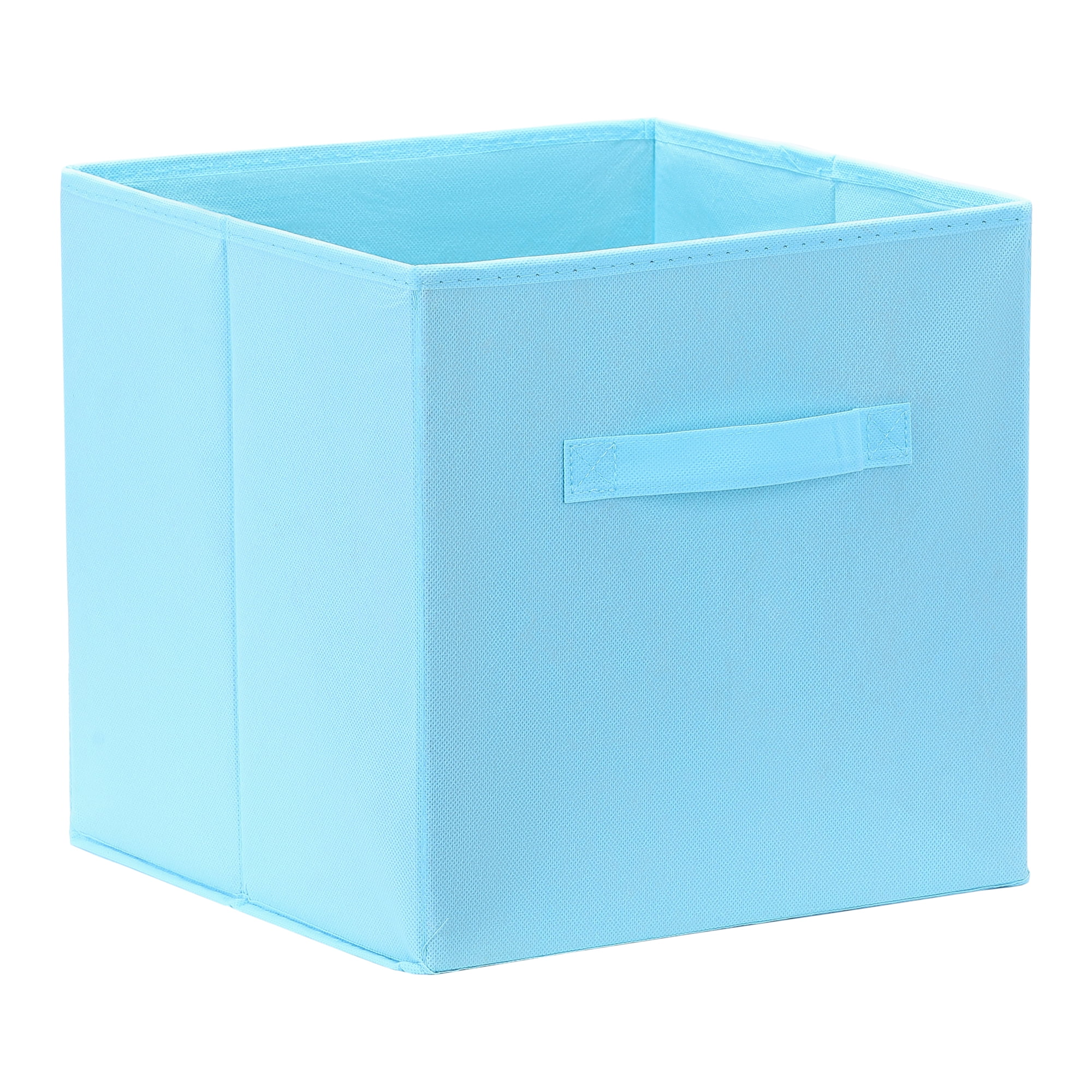 Unique Bargains Fabric Storage Cube Storage Bin Light Blue 12.2*12.2*12.2in