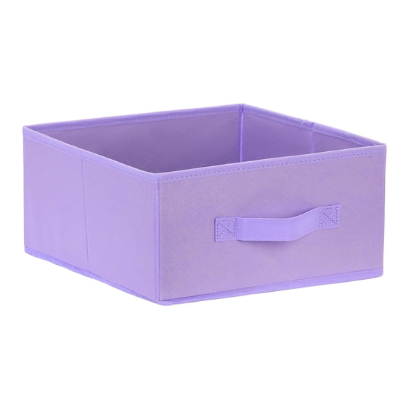 Unique Bargains Fabric Storage Cube Storage Bin Purple 11.8*11.8*5.9in