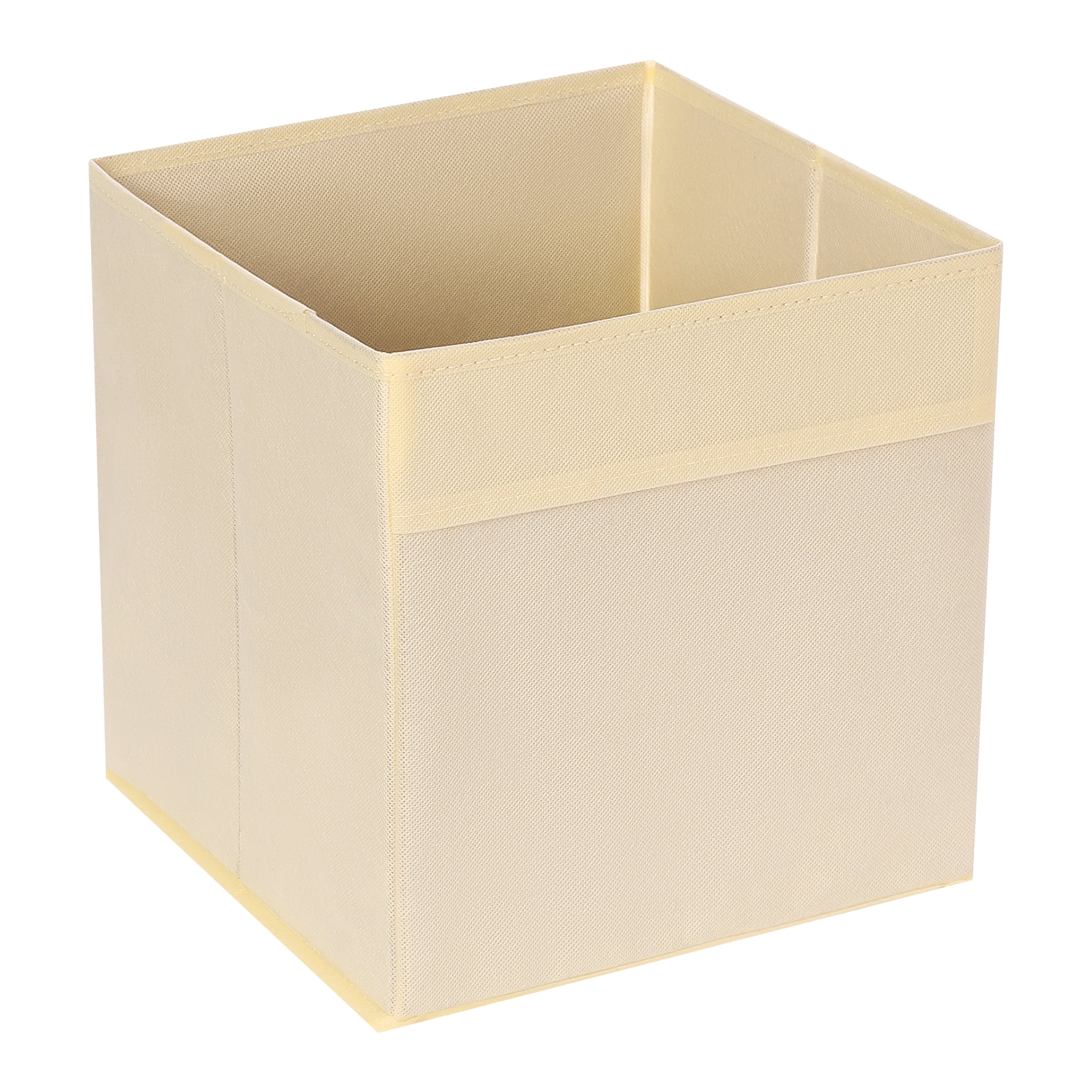 Unique Bargains Fabric Storage Cube Storage Bin Storage Basket Apricot 11*10.5*10.5in