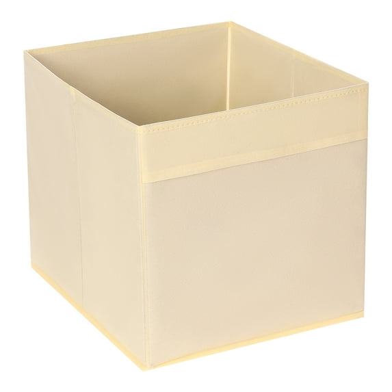 Unique Bargains Fabric Storage Cube Storage Bin Storage Basket Apricot 15*13*13in