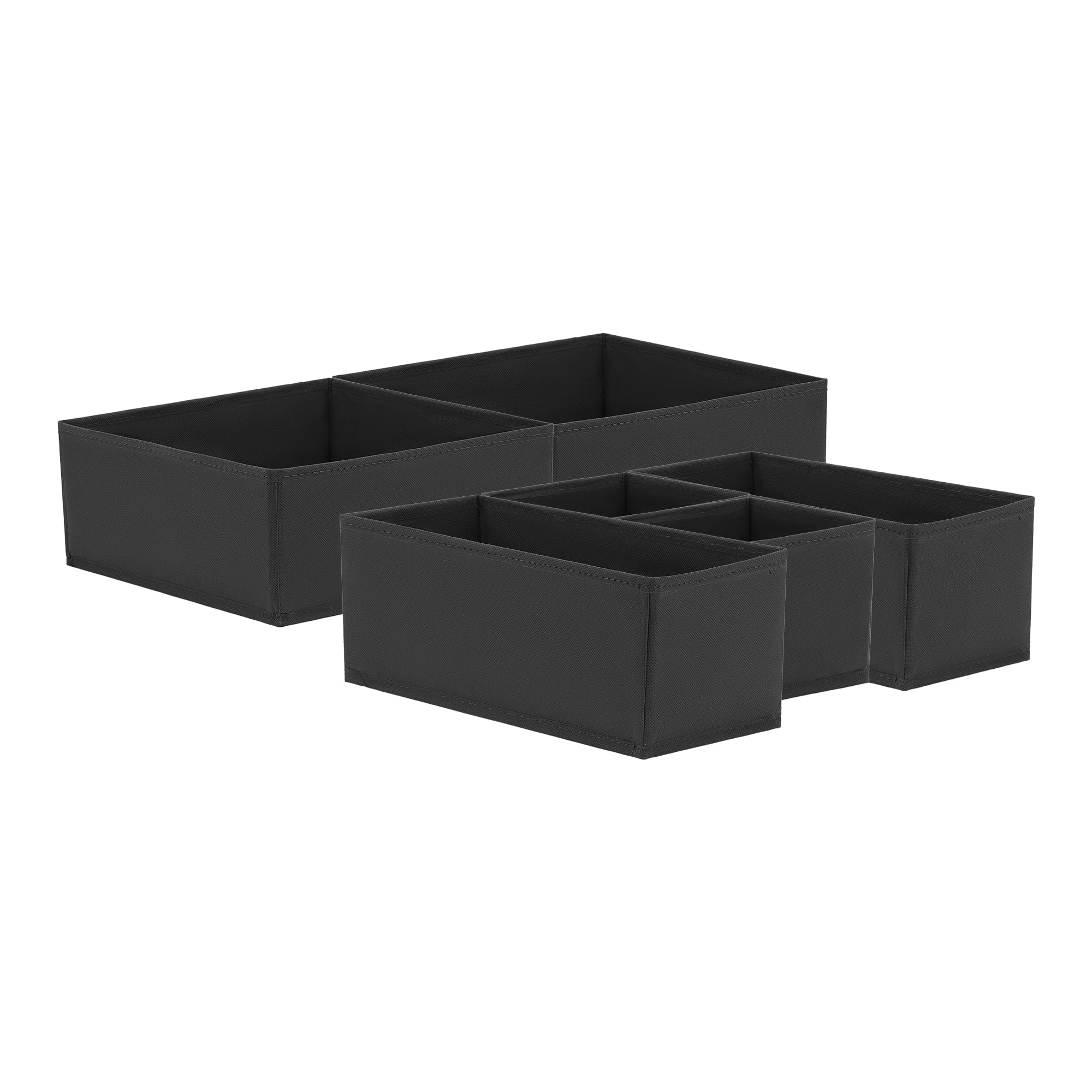 Unique Bargains Fabric Storage Cube Storage Bin Storage Basket Black