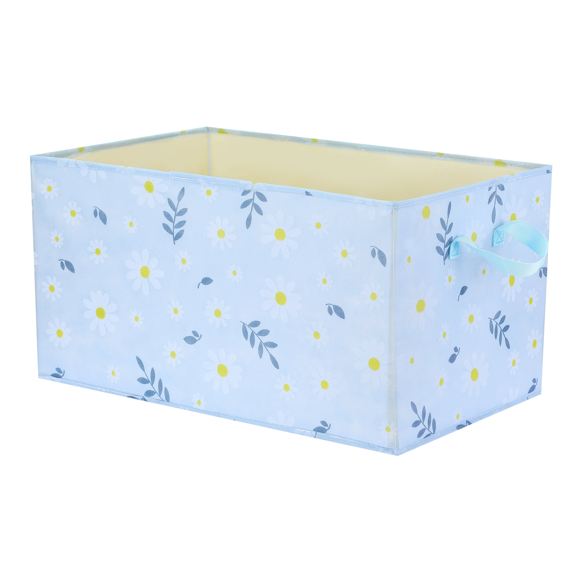 Unique Bargains Fabric Storage Cube Storage Bin Storage Basket Blue 21.5*13.5*12in